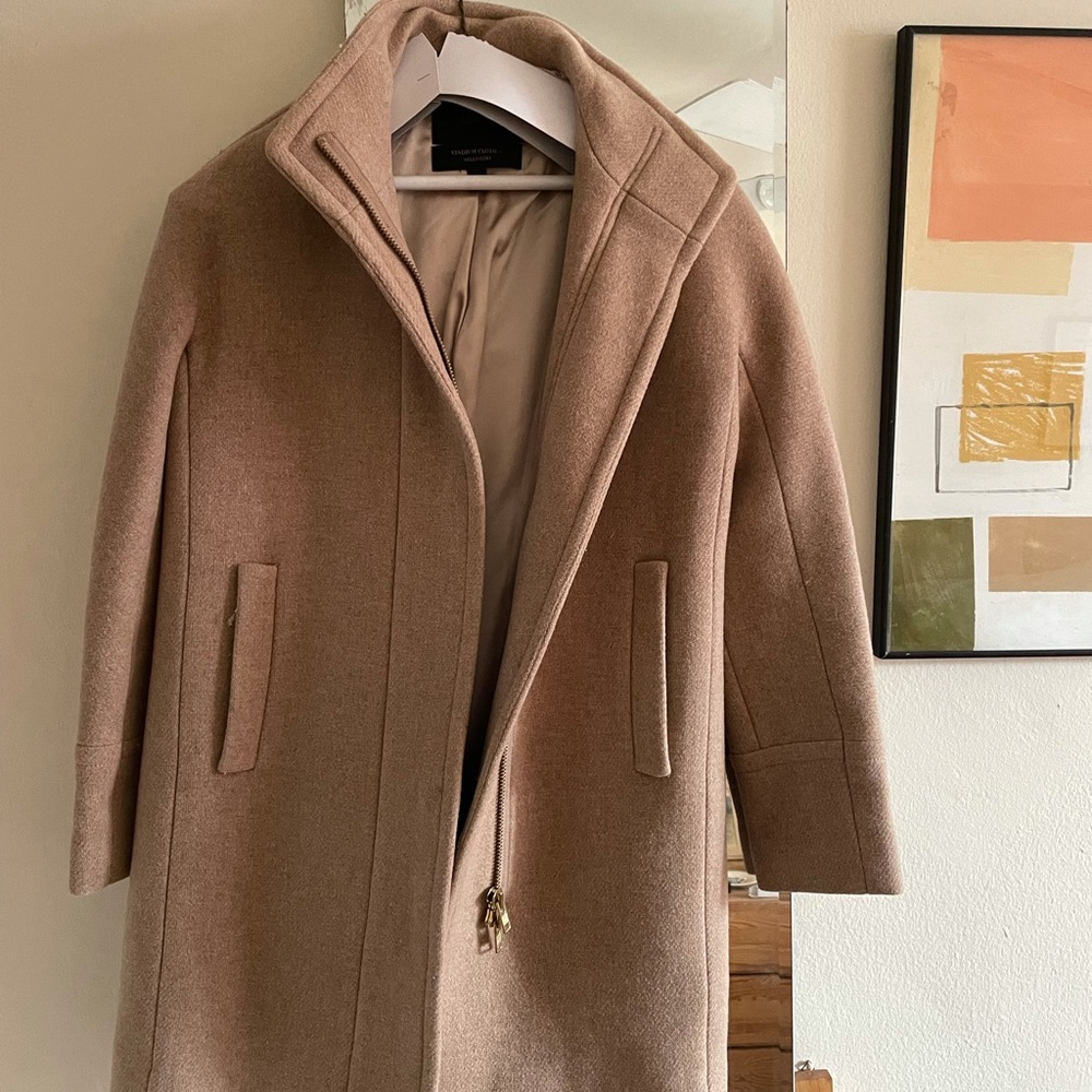 JCREW Stadium Coat. Camel size 0